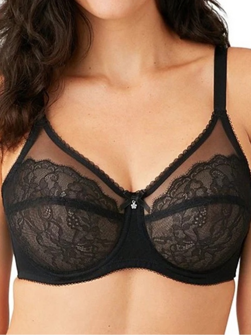 Wacoal Retro Chic Full Figure Underwire Bra Black Size 36I STYLE 855186